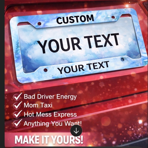 Other - Custom License Plate Frame | Personalized Saying | Funny Car Accessories